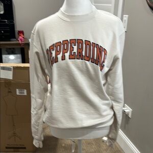 Champion Pepperdine White Crewneck Sweater size small
